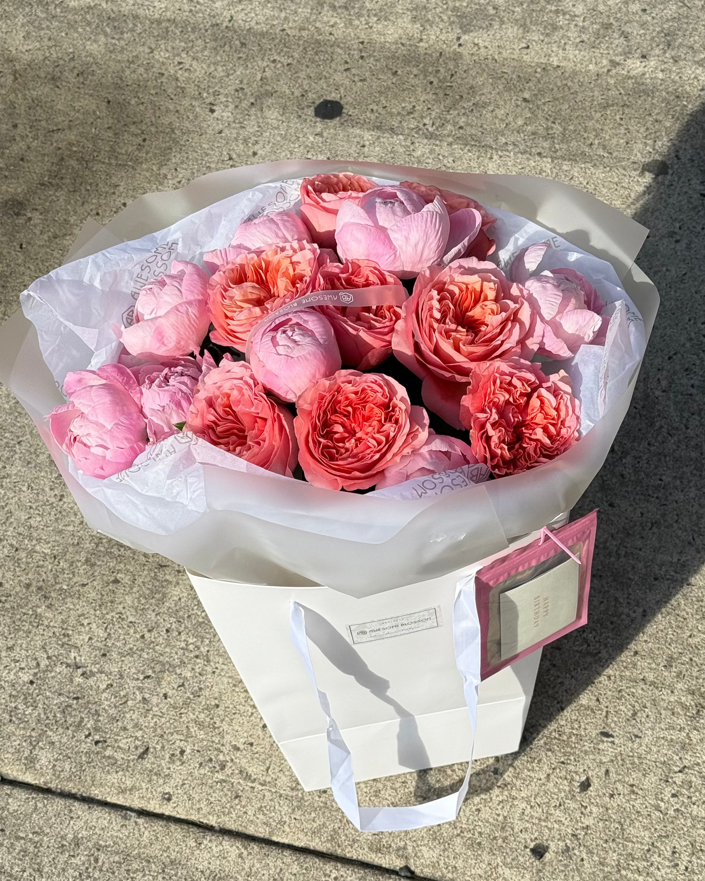 Passion roses and peonies duo