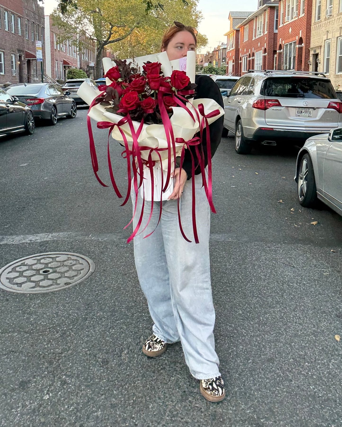 "Red bows" bouquet