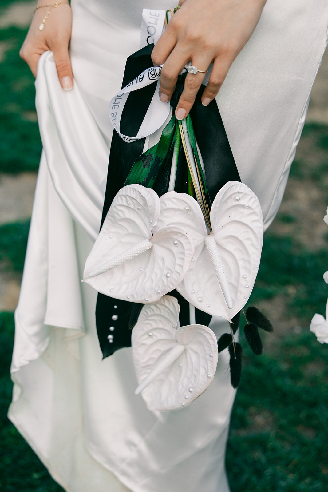 "Black and White Pearls" bridal