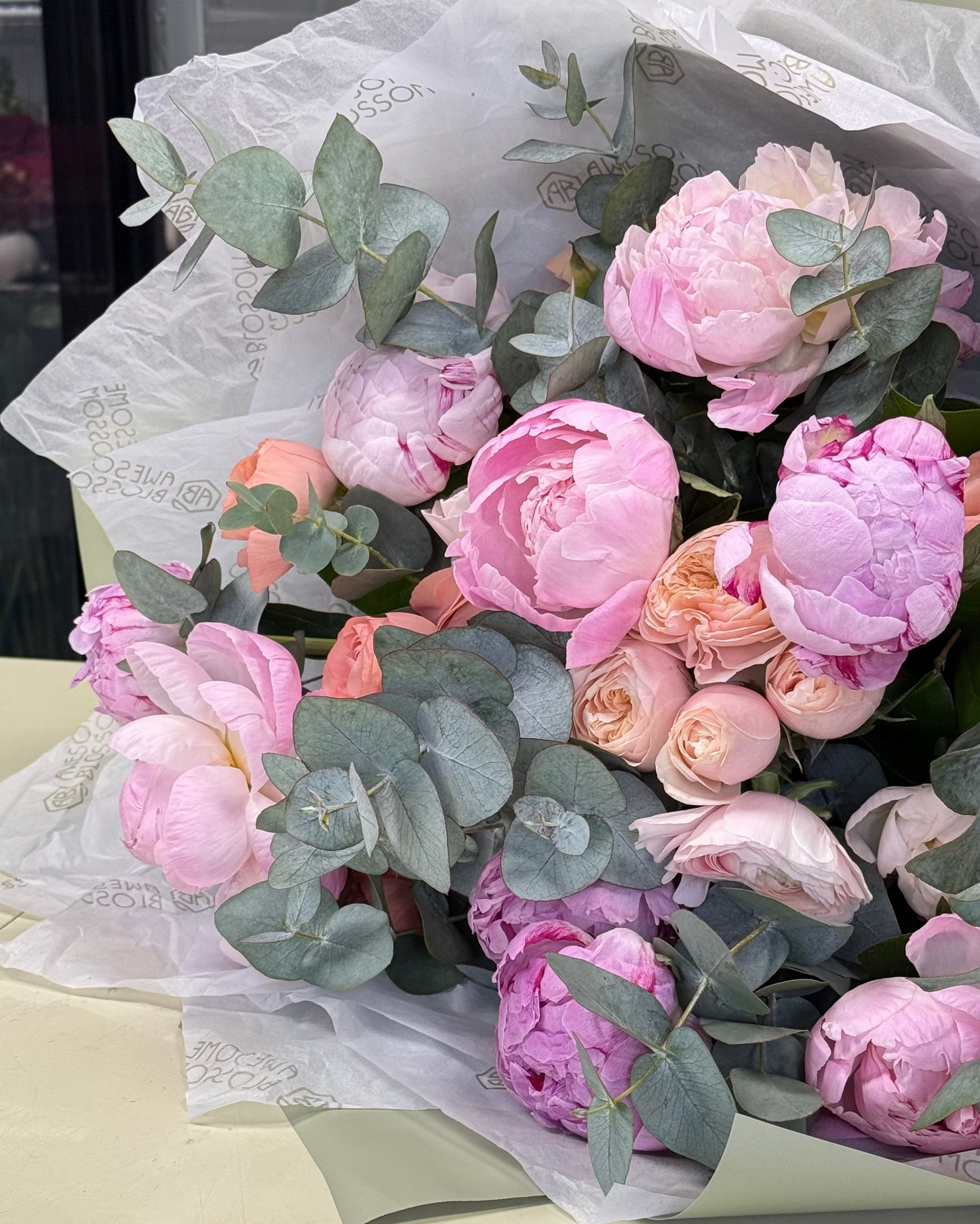 "Peony & ranunculus"  bouquet