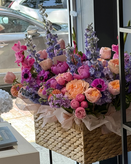 "Purple meadow" basket