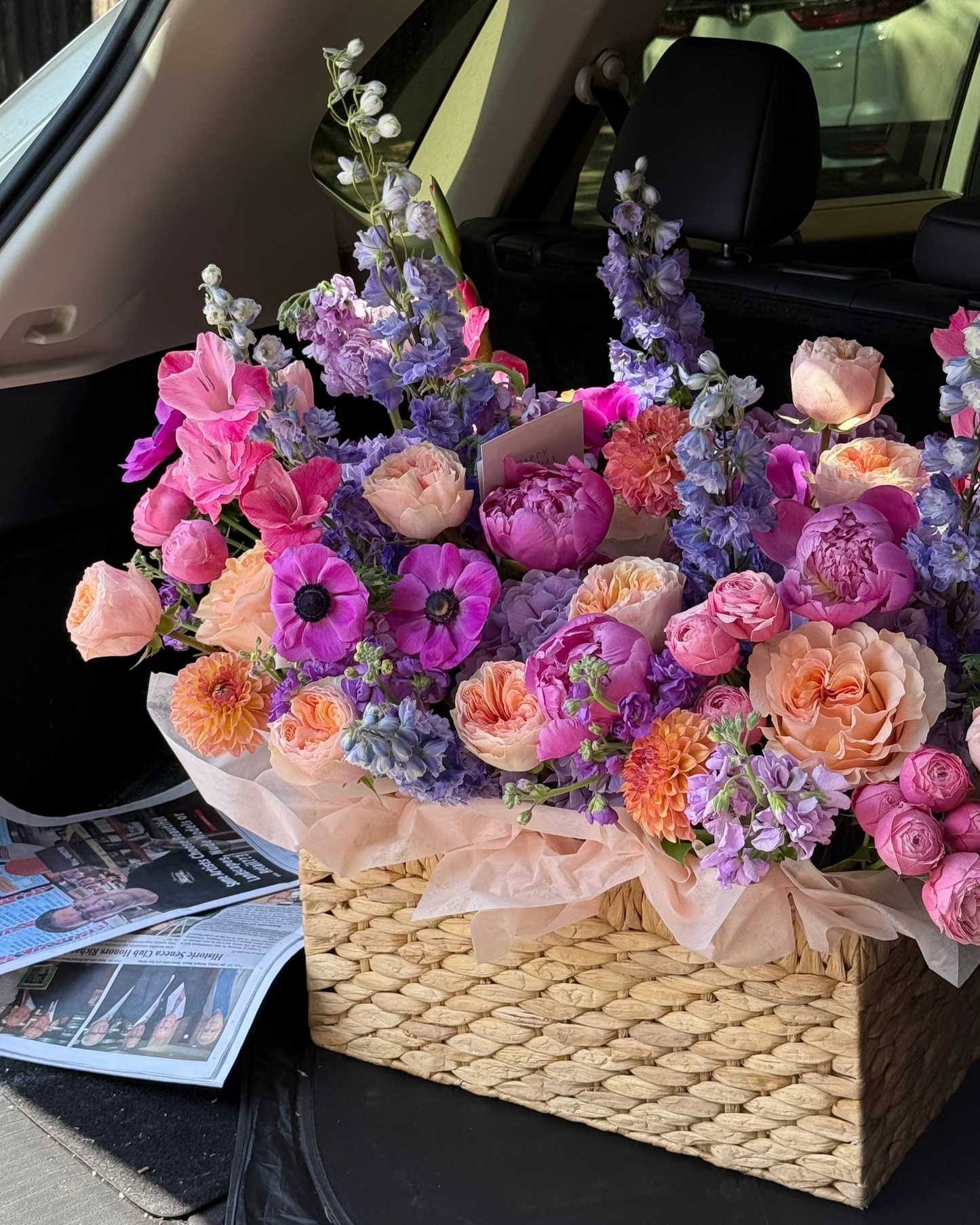 "Purple meadow" basket