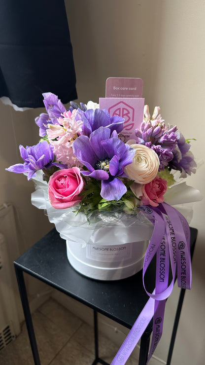 Purple spring box