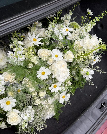 "Garden meadow" casket spread