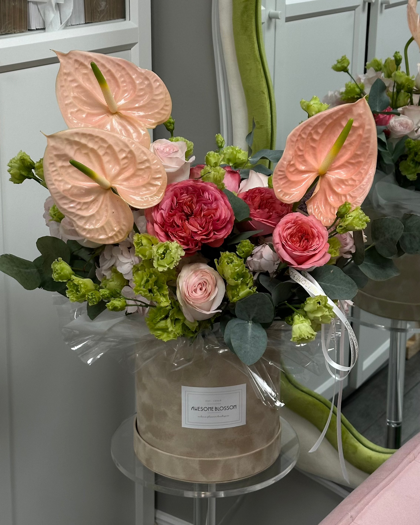 "Peach anthurium" box