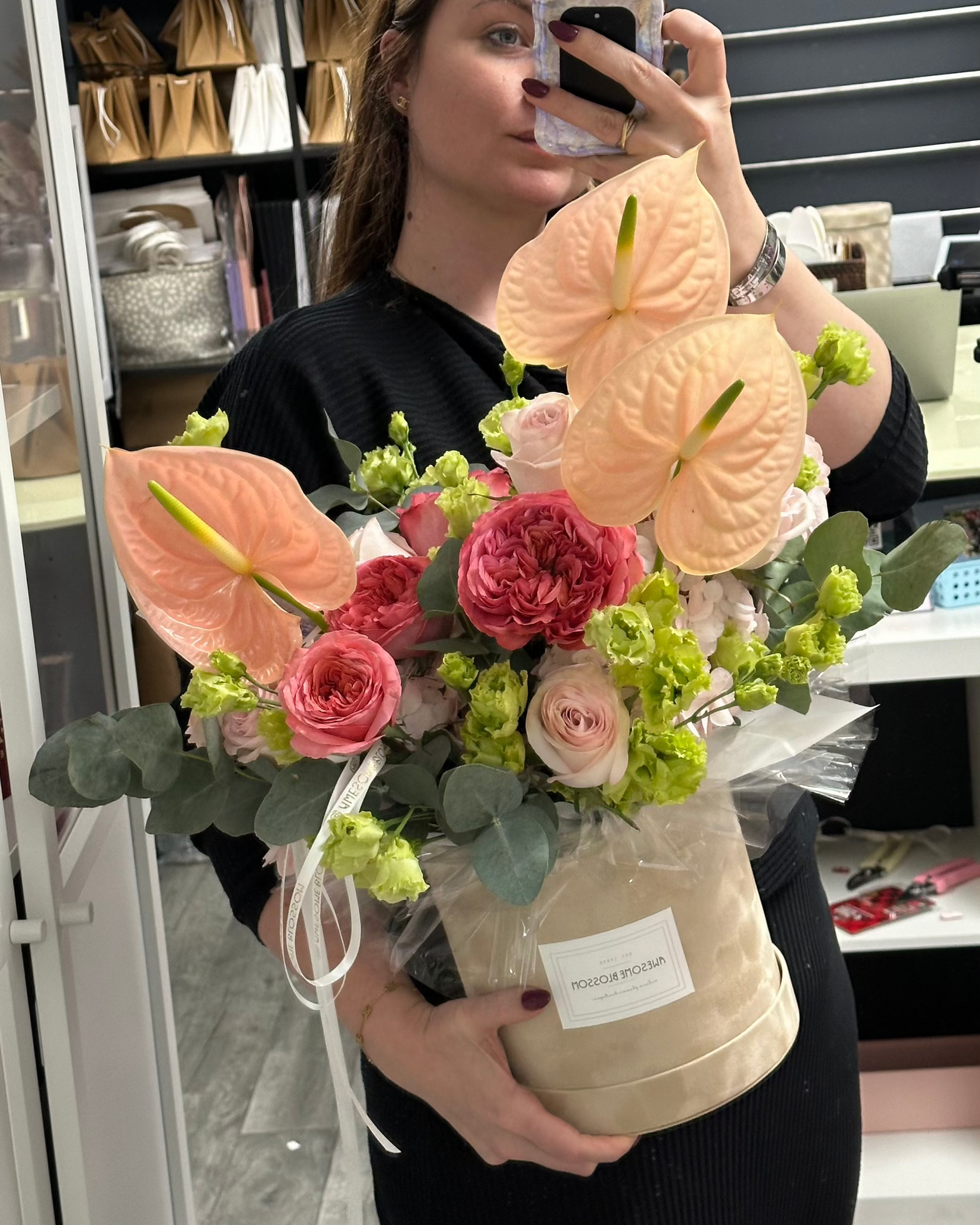 anthurium florist & gifts "Peach anthurium" box