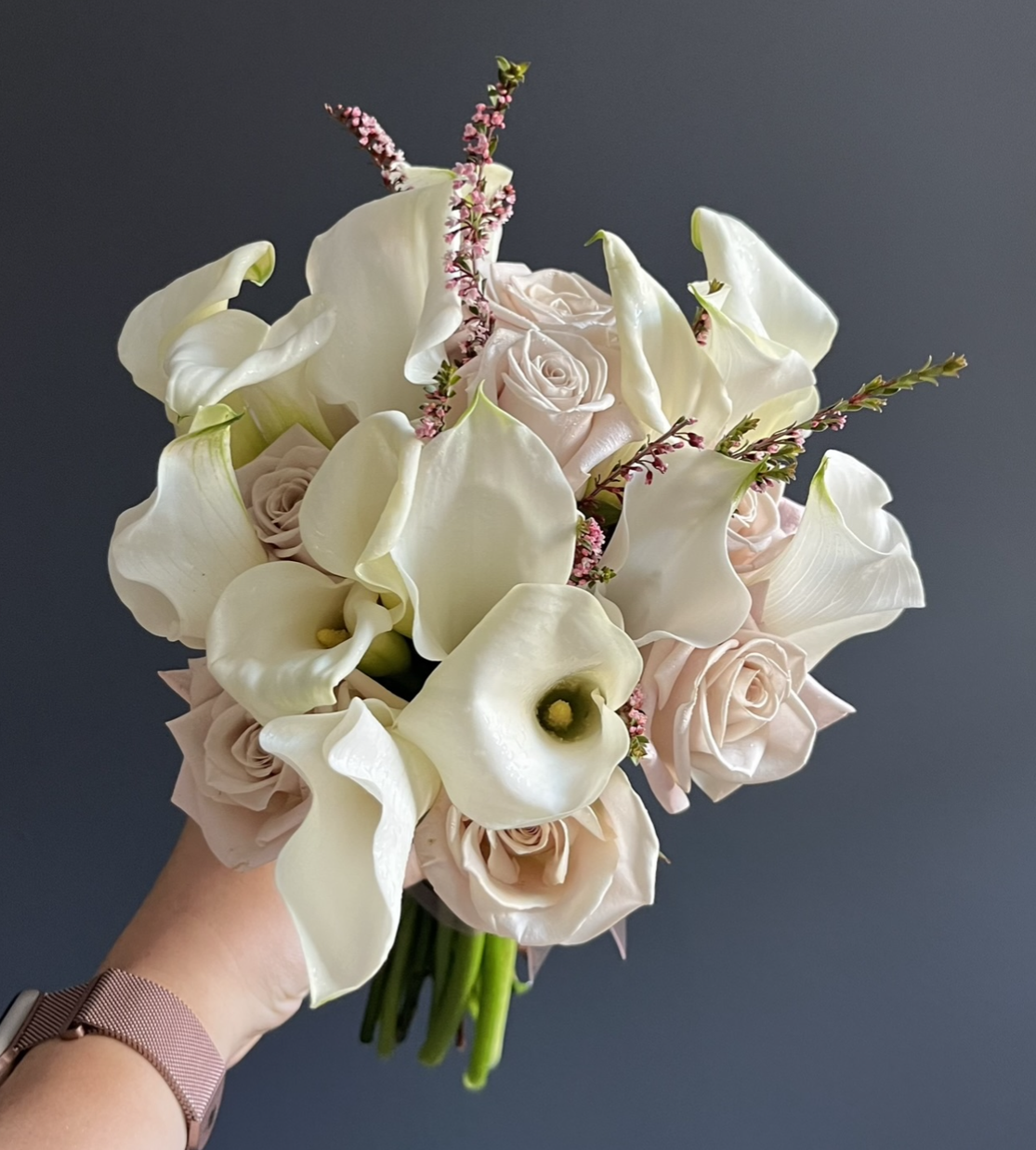 Bridal "Beige calla lily"