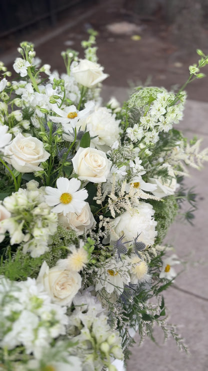 "Garden meadow" casket spread